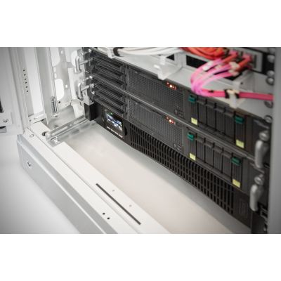 4. Zasilacz awaryjny UPS Online Rack 19" LCD 1000VA/1000W 2x12V/9Ah 8xC13 1xC14 USB RS232 RJ45 GŁ.325mm