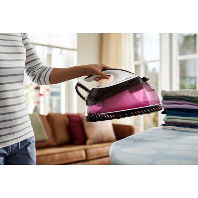 13. Philips GC7842/40 stacja parowa 2400 W 1,5 l Stopa SteamGlide Plus Fioletowy, Biały