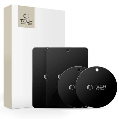 Płytki magnetyczne Tech-Protect MetalPlate do uchwytów samochodowych - czarne (4 szt.)