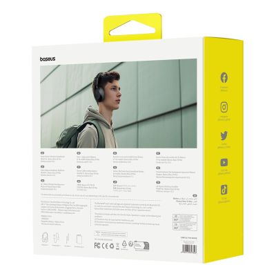 8. Słuchawki bezprzewodowe Baseus Bass 30 Max nauszne Bluetooth 5.3 - czarne