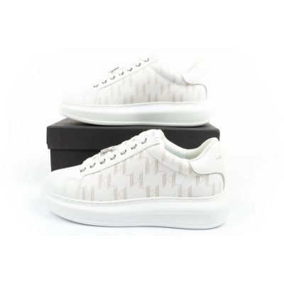 19. Karl Lagerfeld Kapri buty męskie sneakersy skóra naturalna białe