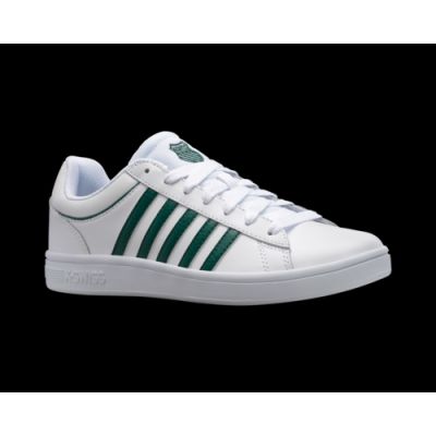 2. Męskie sneakersy K-Swiss COURT WINSTON WHITE/POSY GREEN-M (06154-942-M)