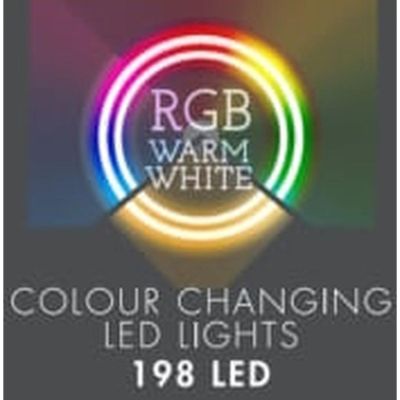 16. LAMPKI CHOINKOWE ŁAŃCUCH ŚWIETLNY 198 LED RGBW Z PILOTEM
