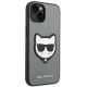 4. Etui Karl Lagerfeld Saffiano Choupette Head Patch na iPhone 14 - srebrne