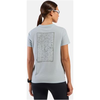 2. Koszulka z krótkim rękawem damska ODLO T-shirt crew neck s/s COTTON BLEND UNLIMITED niebieska