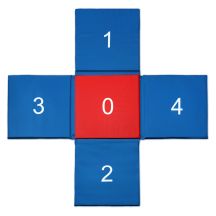 Mata CROSS 150x150x2 cm składana SMJ sport MC-02