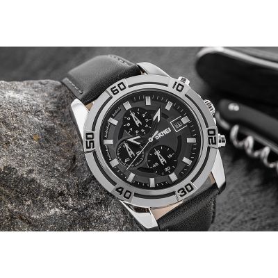 4. Zegarek Męski Skmei 9156SIBK + BOX