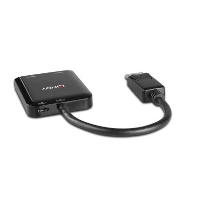 5. Lindy 38430 huby i koncentratory DisplayPort 21600 Mbit/s Czarny