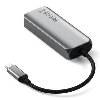 4. Satechi 4-In-1 USB-C Hub - hub do urządzeń mobilnych USB-C (3x USB-C 3.2 gen2 10Gbps, 2.5 Gigabit Ethernet) (space gray)