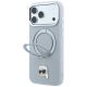 2. Etui Karl Lagerfeld with Ring Stand 360 Karl Head Pin MagSafe na iPhone 18 Pro / 17 Pro - szare