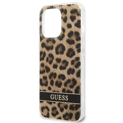 6. Etui Guess Leopard na iPhone 13 Pro / iPhone 13 - brązowe