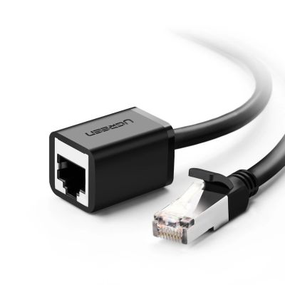 11. Kabel Ugreen NW112 11281 sieciowy Ethernet RJ45 (żeński) - RJ45 (męski) F/UTP Cat. 6 1 Gbps 2m - czarny