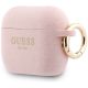 3. Etui Guess Silicone Glitter Ring na AirPods Pro 3 - różowe