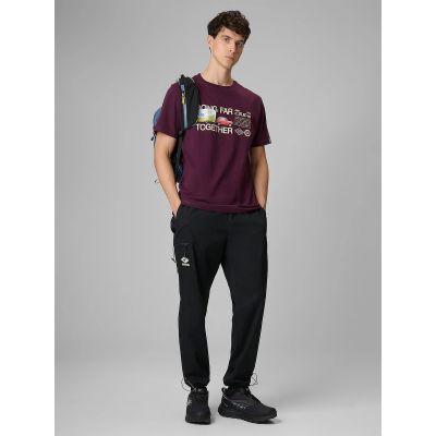 3. T-shirt regular z nadrukiem męski 4F 4FRSS26TTSHM3810-50S