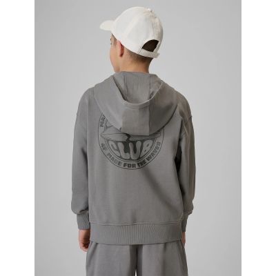 2. Bluza dresowa loose z kapturem chłopięca 4F 4FJRSS26TSWSM2934-25S