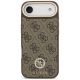 3. Etui Guess 4G Strass Logo & Big Strap Metal Buttons MagSafe na iPhone Air - brązowe