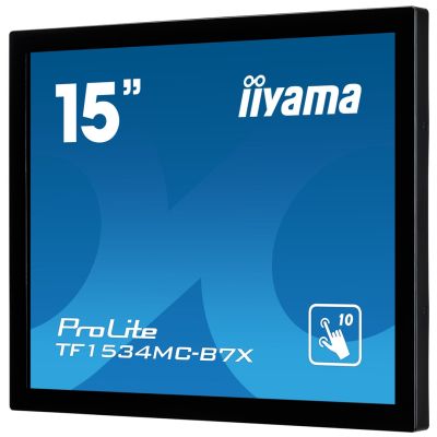 5. iiyama TF1534MC-B7X monitor komputerowy 38,1 cm (15") 1024 x 768 px XGA LED Ekran dotykowy Przeznaczony dla wielu użytkowników Czarny