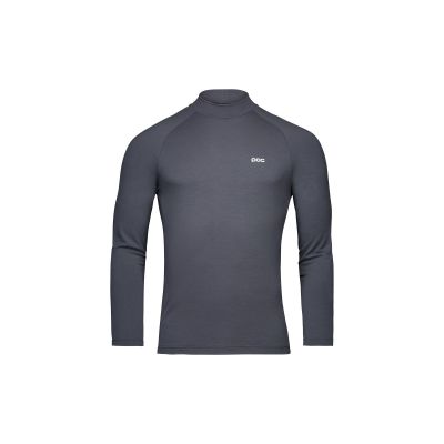 Koszulka rowerowa POC M's Layer Merino Mock Neck Jersey szara