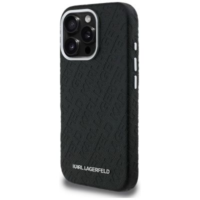 2. Etui Karl Lagerfeld FW Stamped Karl MagSafe na iPhone 16 Pro Max - czarne