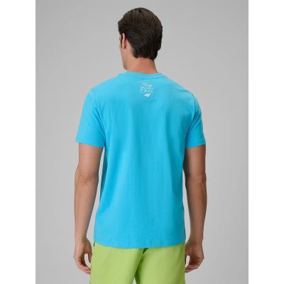 2. T-shirt regular z nadrukiem męski 4F 4FRSS26TTSHM4303-33S
