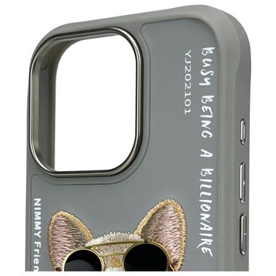 3. Etui Nimmy Glasses Cool Dog na iPhone 16 Pro Max - szare