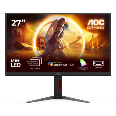 8. AOC G4 U27G4XM monitor komputerowy 68,6 cm (27") 3840 x 2160 px 4K Ultra HD LED Czarny, Czerwony