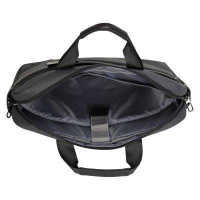 5. Torba na laptop Wozinsky WET-15 15.6" z rączką i regulowanym paskiem na ramię - czarna