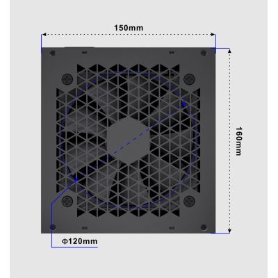 11. GEMBIRD ZASILACZ KOMPUTEROWY FORNAX POWER 750W 80+ GOLD ATX, 750W, AKTYWNE PFC, 12CM WENTYLATOR