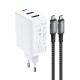 2. Acefast 2w1 ładowarka sieciowa GaN 65W USB Typ C / USB, adapter przejściówka HDMI 4K@60Hz (zestaw z kablem) biały (A17 white)