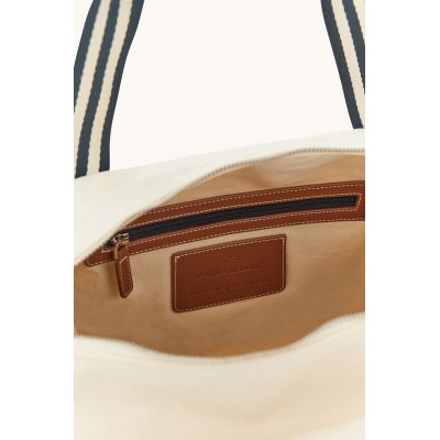 5. Torba Paul&Shark unisex z tkaniny — mleczna biel, model 26418103-469