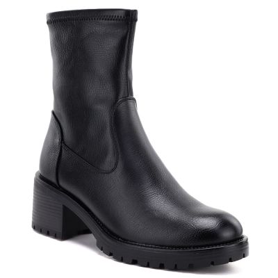 Botki damskie na obcasie czarne Potocki SZ12835