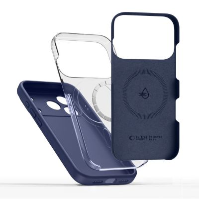 4. Etui Tech-Protect Silicone MagSafe na iPhone 17 Pro Max - granatowe