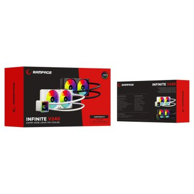 2. RAMPAGE CHŁODZENIE WODNE INFINITE V240 BLACK