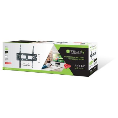 2. TECHLY UCHWYT ŚCIENNY TV LED/LCD 23-55” 50KG SLIM