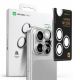 5. Szkło hartowane AMAZINGTHING AR Aluminium 3 Lens Glass z ramką na soczewki aparatu do iPhone 16 Pro / 16 Pro Max - srebrne