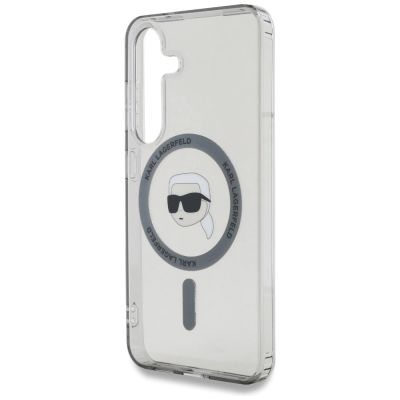 6. Etui Karl Lagerfeld Button Karl Head Printed Logo MagSafe Samsung Galaxy S25 czarny