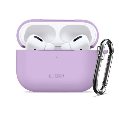 3. Etui Tech-Protect Silicone Hook na AirPods Pro - fioletowe
