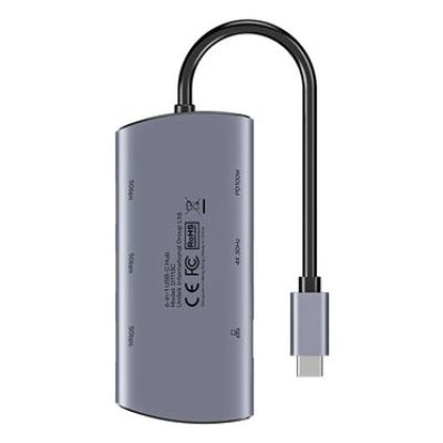 6. UNITEK HUB USB-C 6 W 1 | 3X USB-A | 5GBPS | PD 100 W | HDMI 4K@30HZ | RJ45