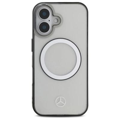 3. Etui Mercedes Printed logo MagSafe na iPhone 16 - przezroczysty