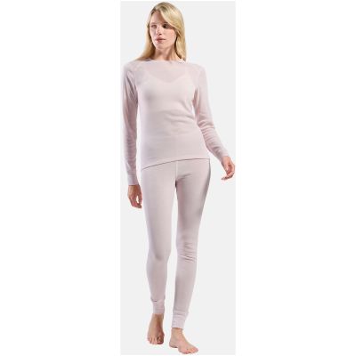 4. Koszulka termoaktywna z długim rękawem damska Odlo ACTIVE WARM BL TOP crew neck l/s różowa