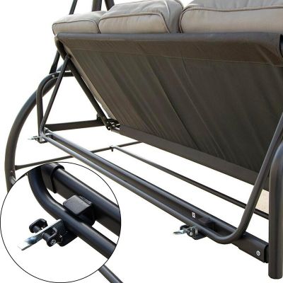 12. HUŚTAWKA OGRODOWO - BALKONOWA NINA 3-OSOBOWA SZARA