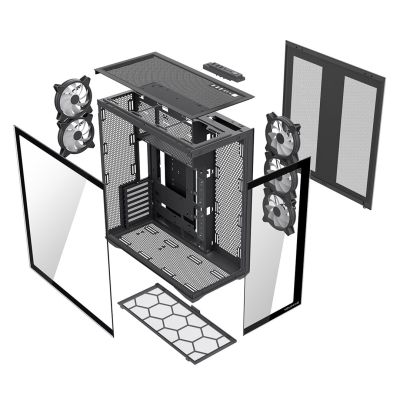 6. MODECOM OBUDOWA VOLCANO SPACE XL ARGB FULL TOWER 5F CZARNA