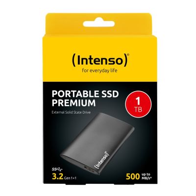 2. Intenso 3823461 Zewnętrzny dysk SSD 1 TB USB Typu-A 3.2 Gen 1 (3.1 Gen 1) Czarny