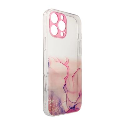 2. Marble Case etui do iPhone 12 Pro Max żelowy pokrowiec marmur różowy