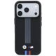 3. Etui BMW M Quadrille Kevlar Anthracite & Tricolor Print Lines MagSafe na iPhone 17 Pro / 18 Pro - czarne
