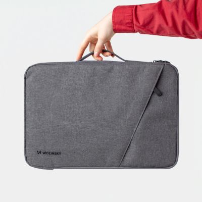 3. Torba na laptop Wozinsky WTNP-17G 17" z chowaną rączką - szara