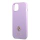 6. Etui Guess Saffiano 4G Small Metal Logo na iPhone 13 mini - purpurowe