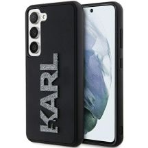 Etui Karl Lagerfeld 3D Rubber Glitter Logo na Samsung Galaxy S24 - czarne