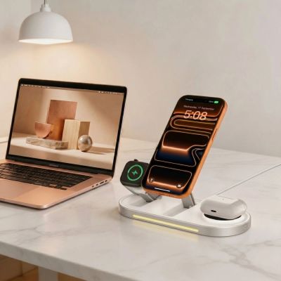 9. Ładowarka bezprzewodowa Tech-Protect A51 MagSafe 3w1 25W QI2.2 - biała