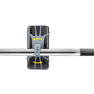 7. UCHWYT ROWEROWY SILIKONOWY NA TELEFON DUNLOP OBRACANY 360 SZARY